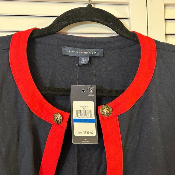 New Tommy Hilfiger Women's Collarless Blazer Jacket: Size XL - Picture 2 of 8